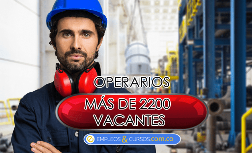 Más 2200 ofertas de empleo para operarios